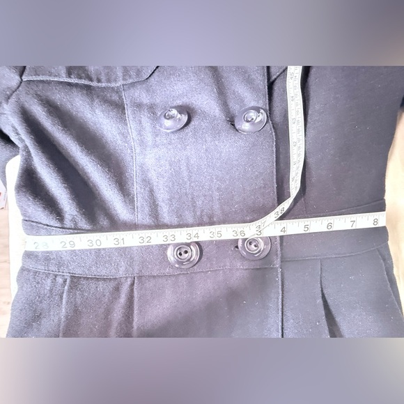 Chic Navy Double-Breasted Women's Trench Coat - Picture 14 of 14